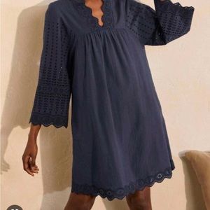 Boden | Navy Erin Broderie Shift Dress - Women